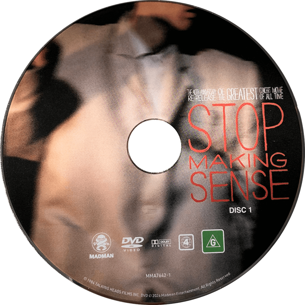 Stop Making Sense Concert DVD