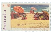 1996, Australia, Australia Day: Beach Umbrella by Vida Lahey